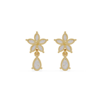 IGI Certified- 1.75 Ct Lab Grown Diamond (VS/E-F) Floral Tear Drop Earrings