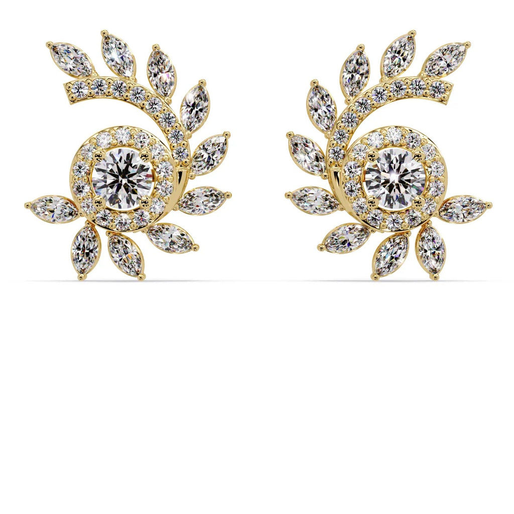 IGI Certified- 2.00 Ct Lab Grown Diamond (VS/E-F) Constellation Swirl Diamond Earring