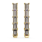 IGI Certified- 1/2 Ct Lab Grown Diamond (VS/E-F) Elongated Baguette Earrings