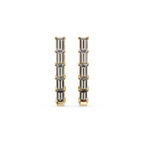 IGI Certified- 1/2 Ct Lab Grown Diamond (VS/E-F) Elongated Baguette Earrings