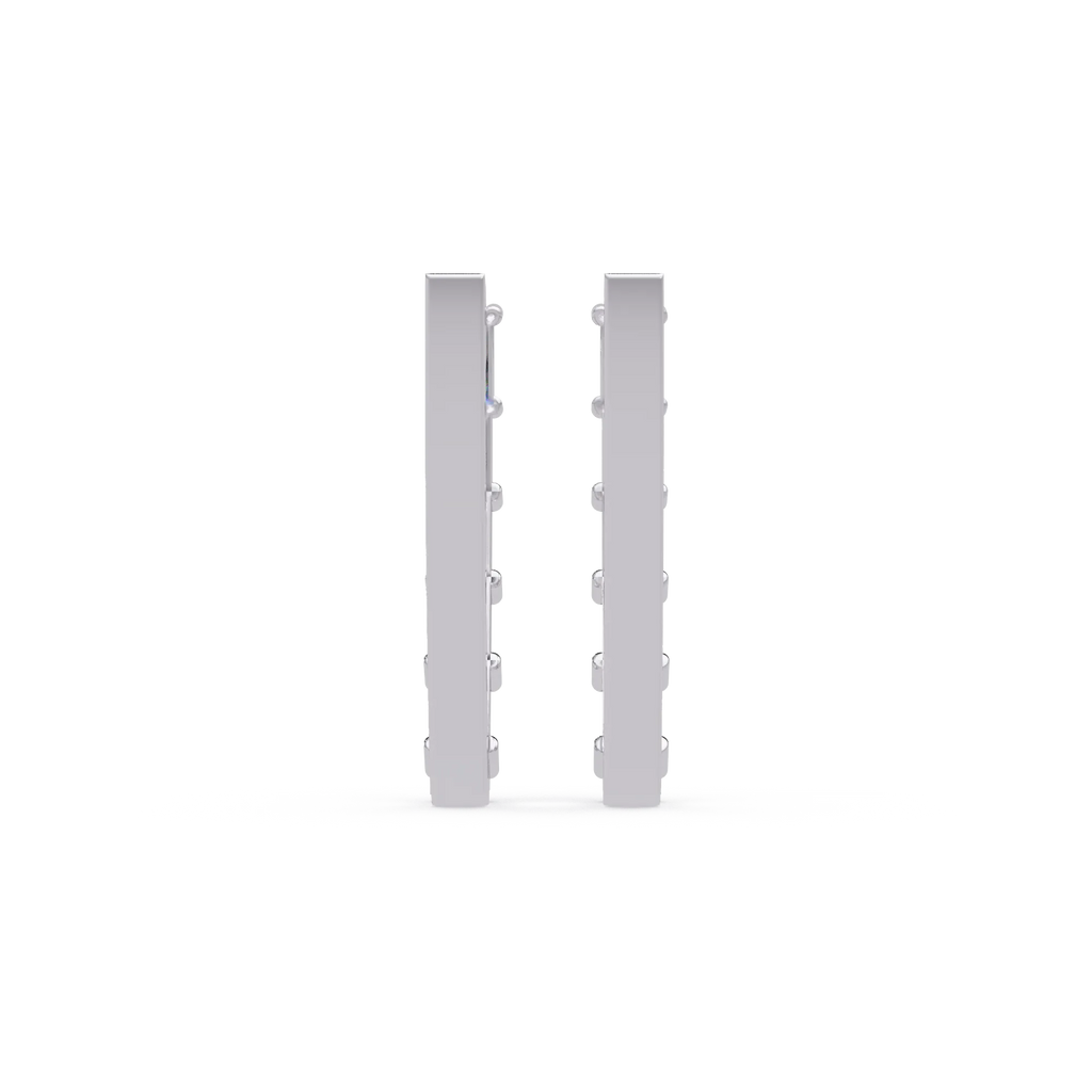 IGI Certified- 1/2 Ct Lab Grown Diamond (VS/E-F) Elongated Baguette Earrings