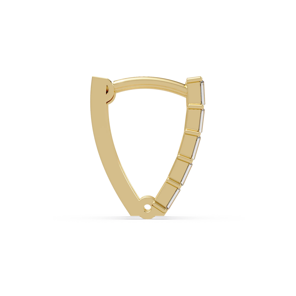 IGI Certified- 1/2 Ct Lab Grown Diamond (VS/E-F) Elongated Baguette Earrings