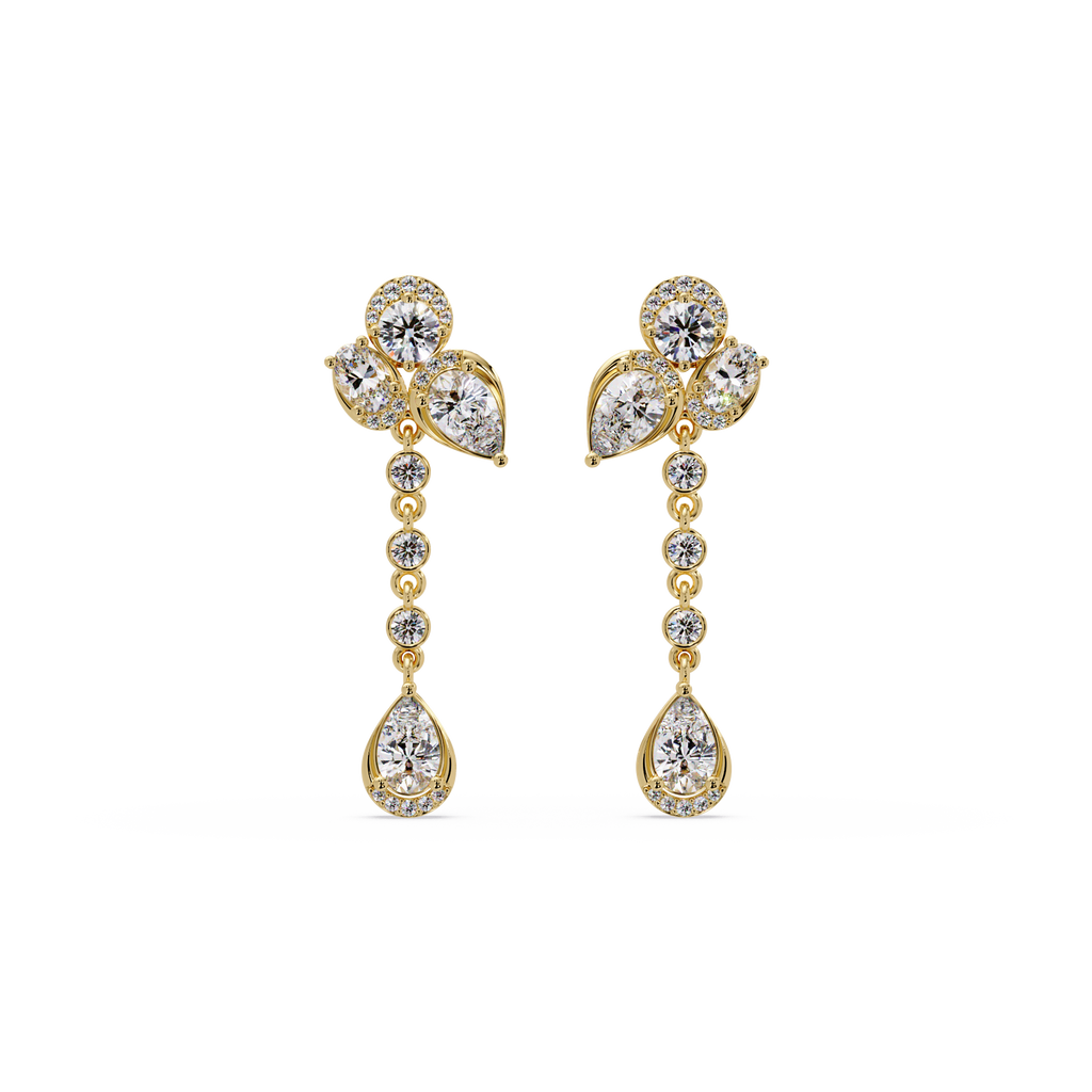 IGI Certified-5.25 Ct. Lab Grown Diamond (VS/E-F) Cascade Diamond Earring