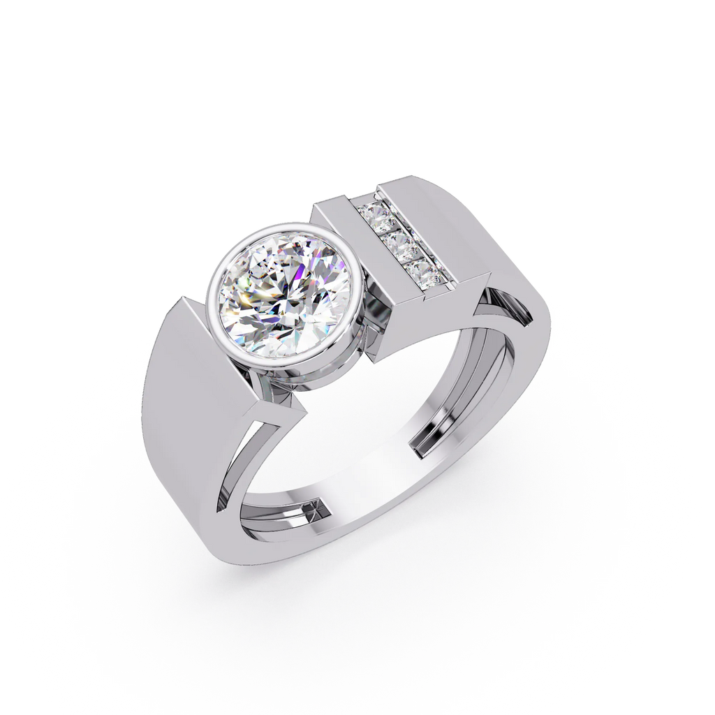 IGI Certified - 1 Ct. Lab Grown Diamond (VS/E-F) Diamond Trilogy Ring