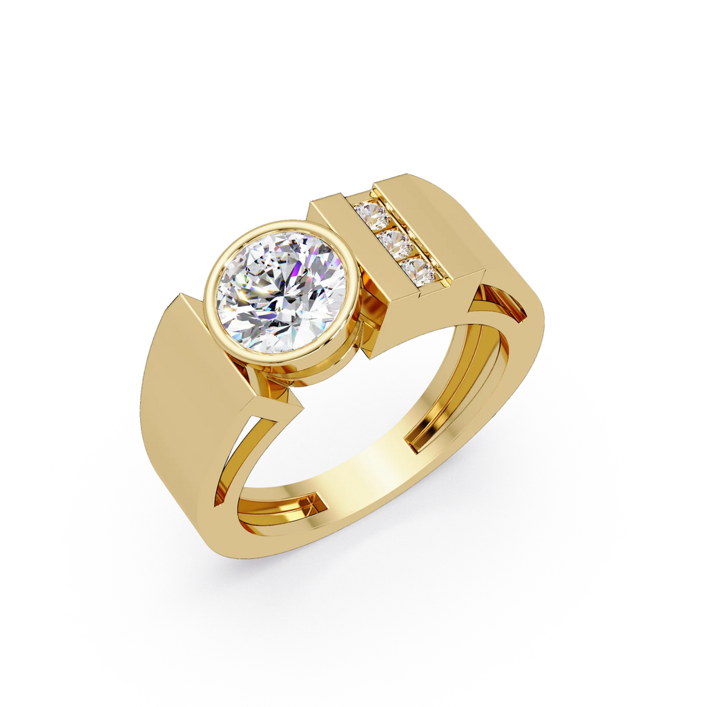 IGI Certified - 1 Ct. Lab Grown Diamond (VS/E-F) Diamond Trilogy Ring