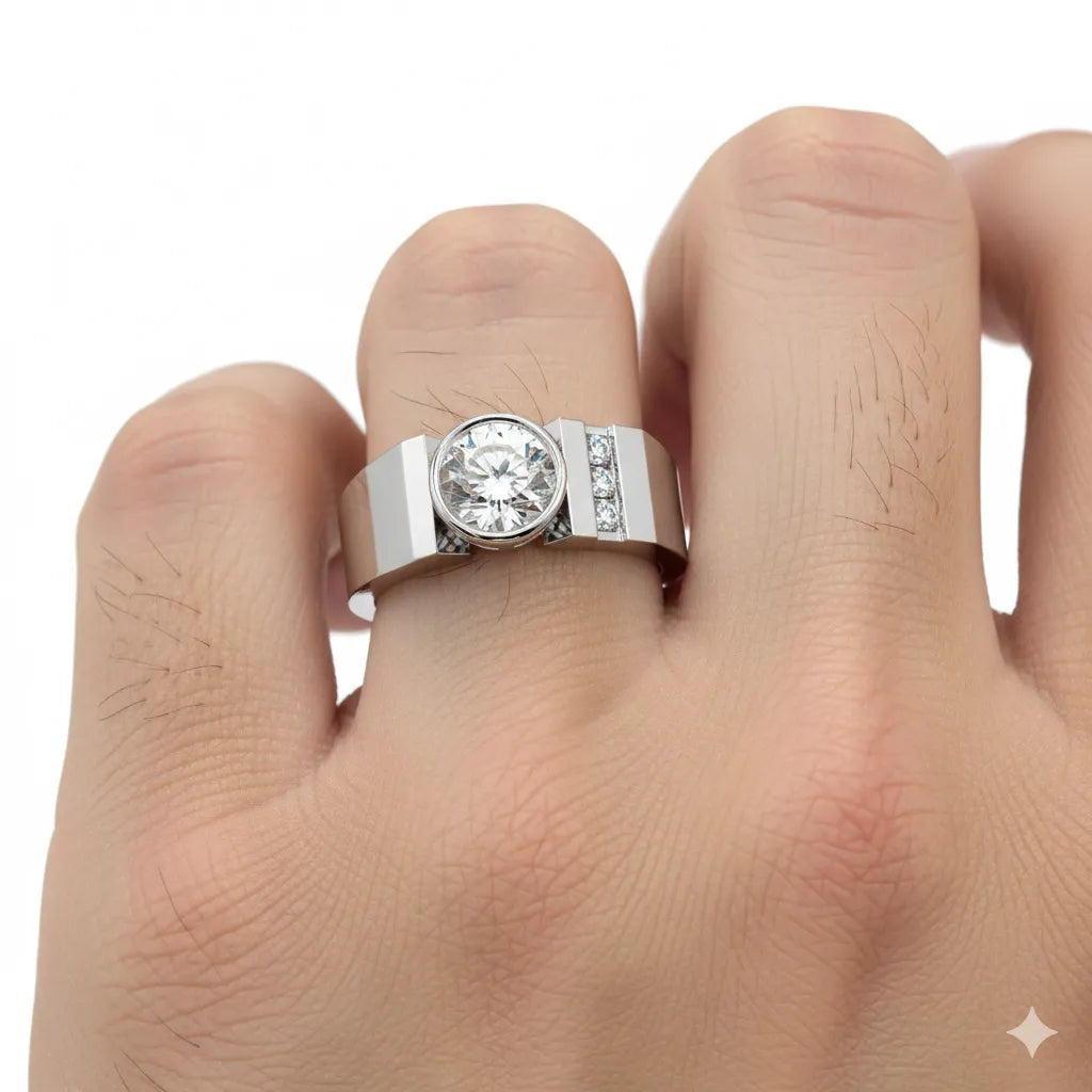 IGI Certified - 1 Ct. Lab Grown Diamond (VS/E-F) Diamond Trilogy Ring