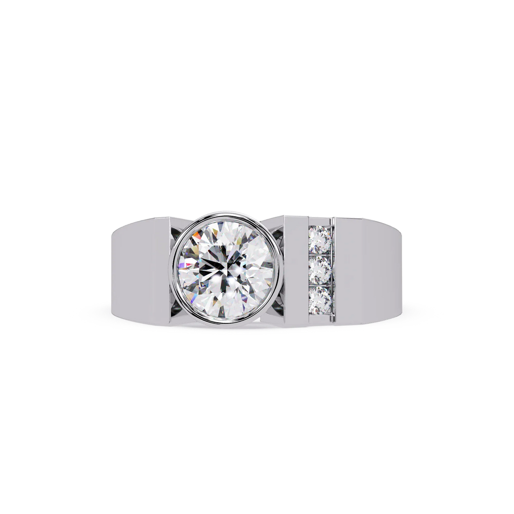 IGI Certified - 1 Ct. Lab Grown Diamond (VS/E-F) Diamond Trilogy Ring