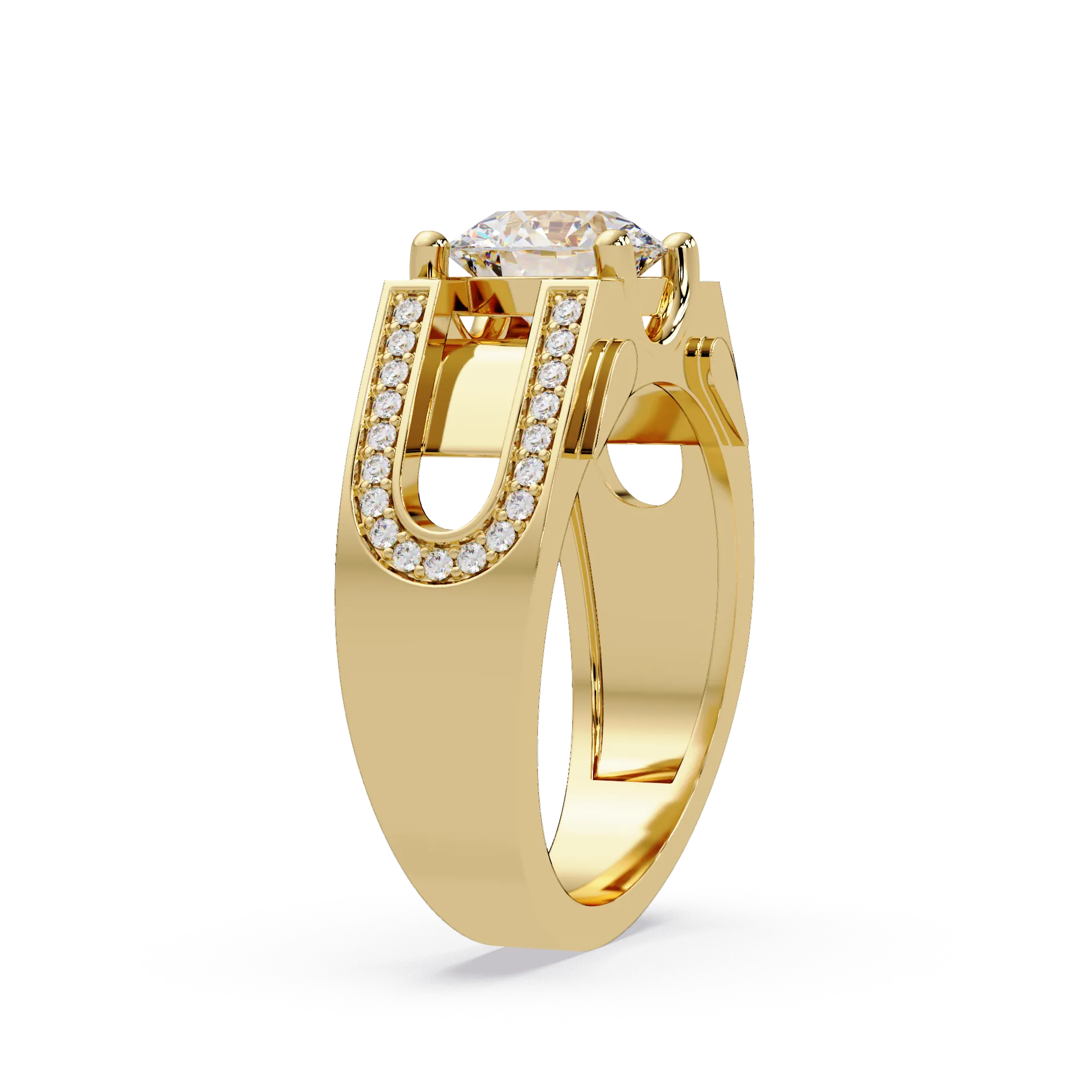 IGI Certified - 1.5 Ct. Lab Grown Diamond (VS/E-F) Split-Shank Diamond Ring
