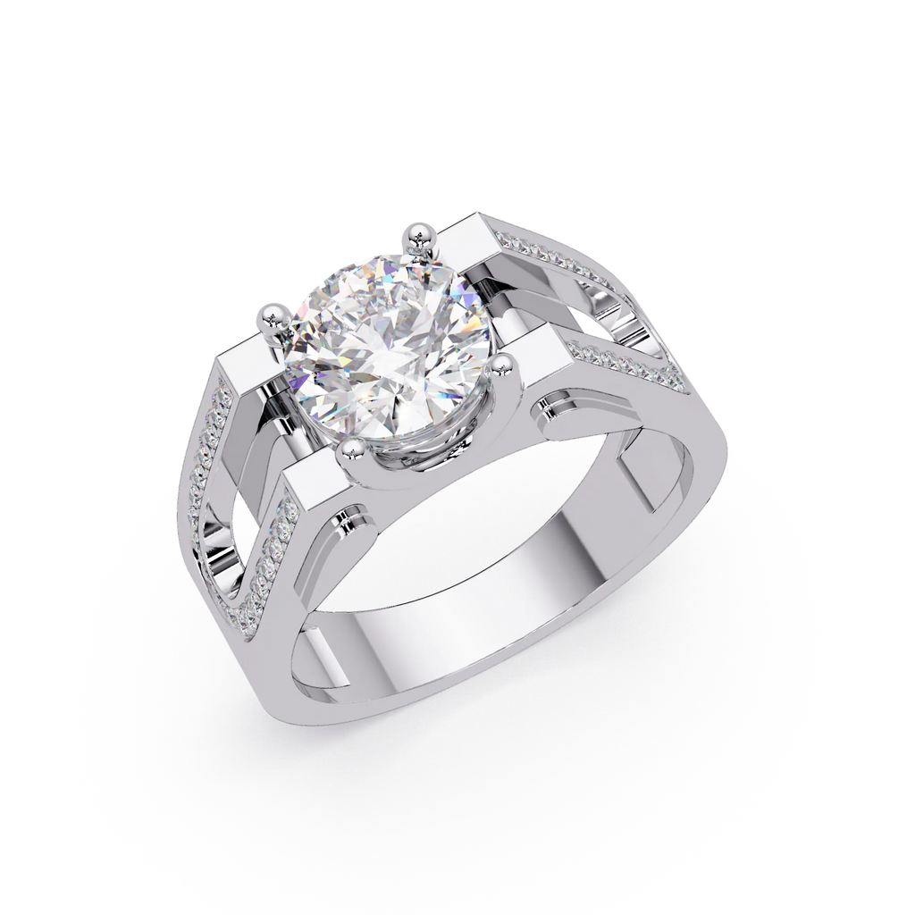 IGI Certified - 1.5 Ct. Lab Grown Diamond (VS/E-F) Split-Shank Diamond Ring