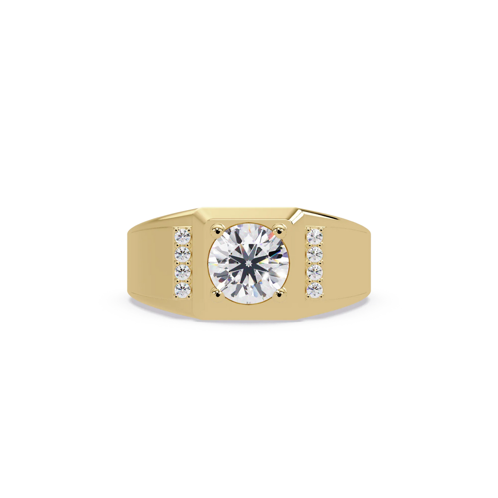 IGI Certified - 1 Ct. Lab Grown Diamond (VS/E-F) Diamond Ring with Square Setting Ring