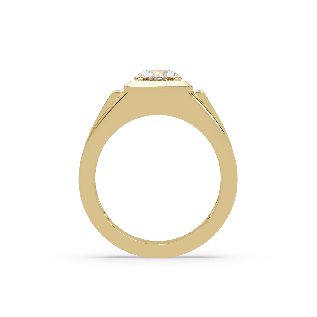 IGI Certified - 1 Ct. Lab Grown Diamond (VS/E-F) Diamond Ring with Square Setting Ring