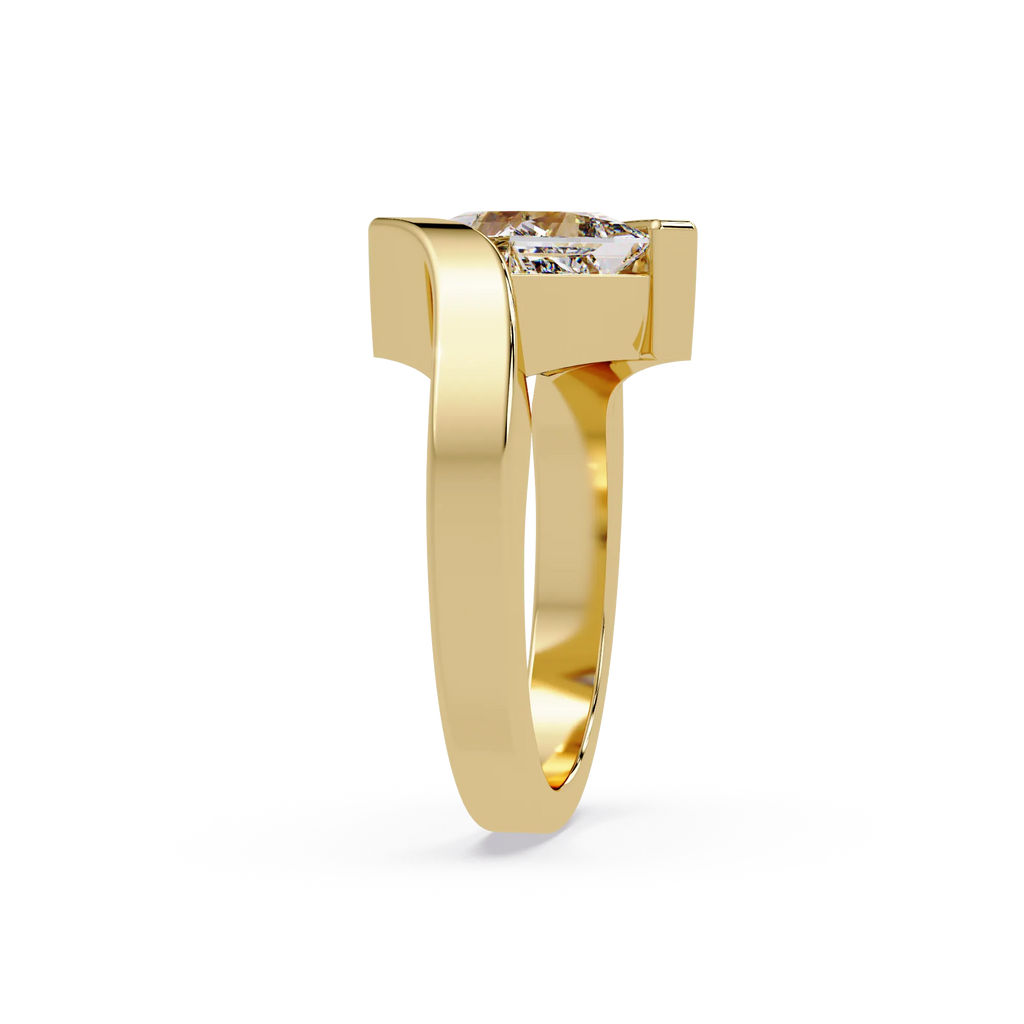 IGI Certified - 2 Ct. Lab Grown Diamond (VS/E-F) Elegant Princess Cut Diamond Ring