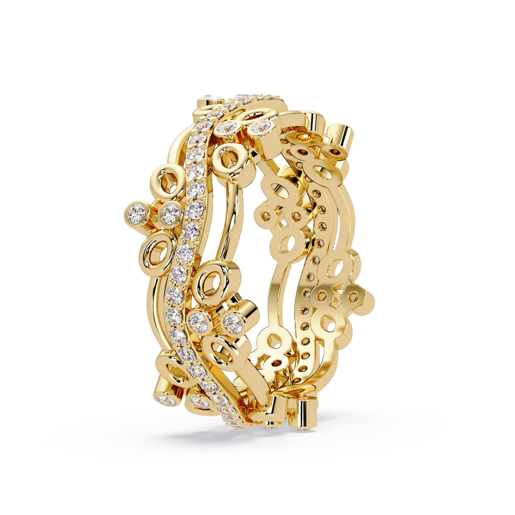 IGI Certified - 1/2 Ct. Lab Grown Diamond (VS/E-F) Ornate Curved Diamond Lace Ring