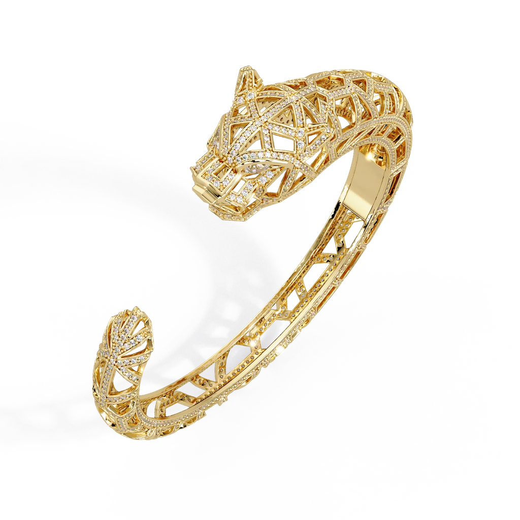 IGI Certified - 5.5 Ct. Lab Grown Diamond (VS/E-F) Prism Panther Bracelet