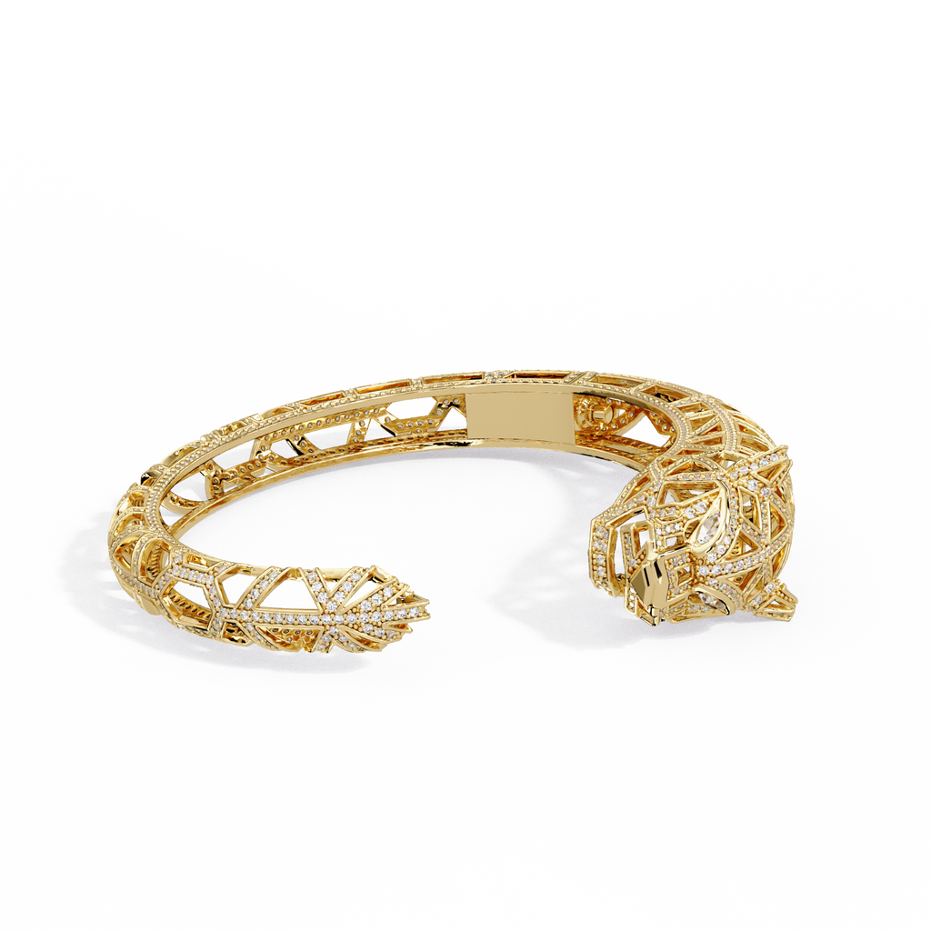 IGI Certified - 5.5 Ct. Lab Grown Diamond (VS/E-F) Prism Panther Bracelet