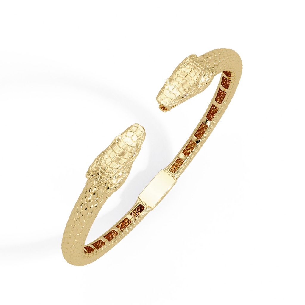 IGI Certified - 1/2 Ct. Lab Grown Diamond (VS/E-F) The Monarch Cobra Cuff Bracelet
