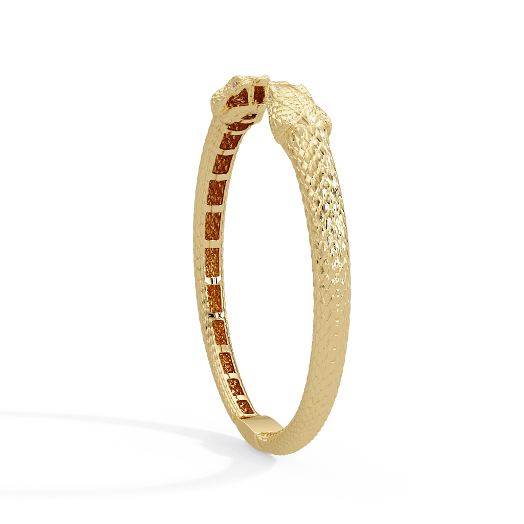 IGI Certified - 1/2 Ct. Lab Grown Diamond (VS/E-F) The Monarch Cobra Cuff Bracelet