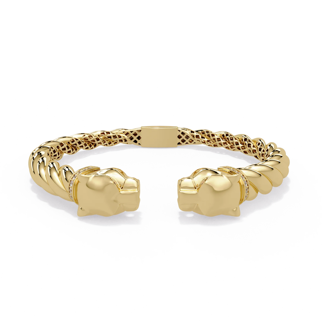 IGI Certified -1/2 Ct. Lab Grown Diamond (VS/E-F) The Panther Head Bracelet