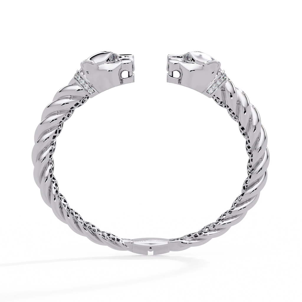 IGI Certified -1/2 Ct. Lab Grown Diamond (VS/E-F) The Panther Head Bracelet