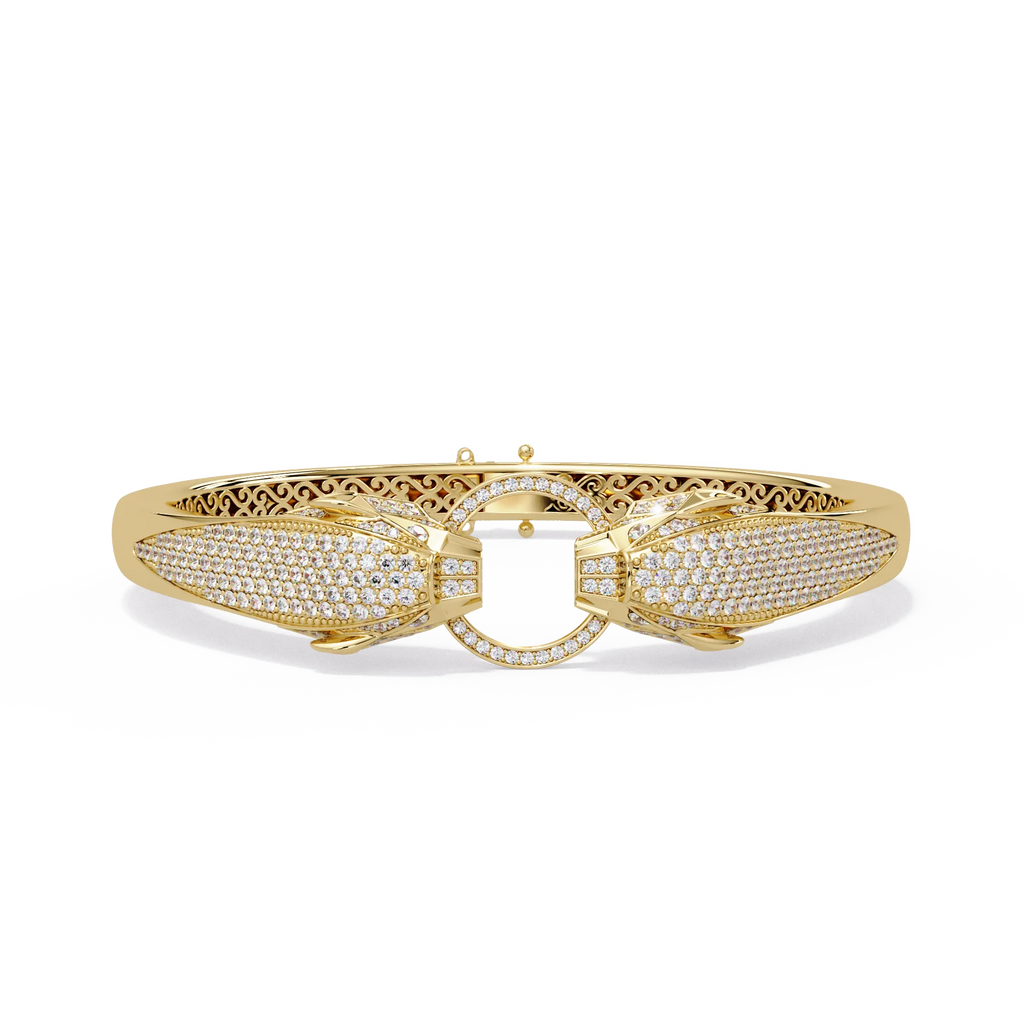 IGI Certified - 3.5 Ct. Lab Grown Diamond (VS/E-F) The Wild Aura Bangle Bracelet