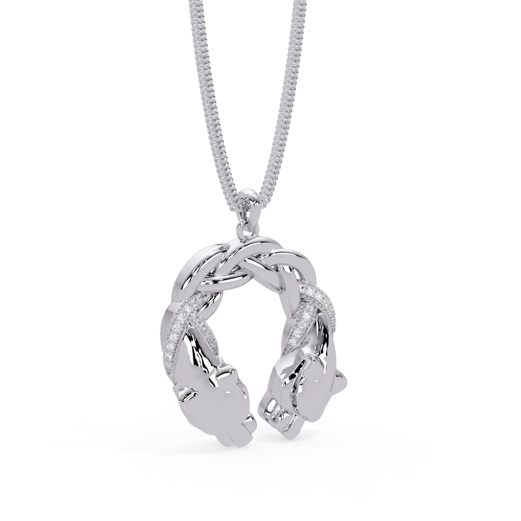 IGI Certified - 0.32 Ct. Lab Grown Diamond (VS/E-F) Twin-Leopard Twist Pendant