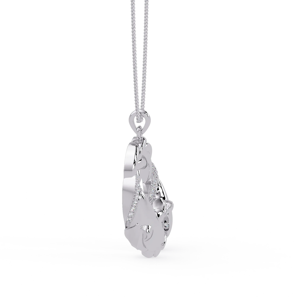 IGI Certified - 0.32 Ct. Lab Grown Diamond (VS/E-F) Twin-Leopard Twist Pendant