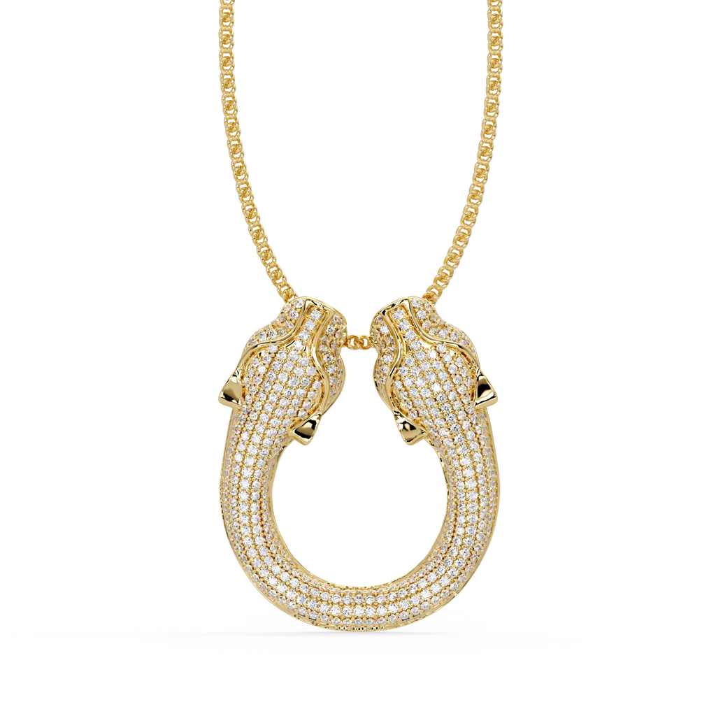 IGI Certified - .911 Ct. Lab Grown Diamond (VS/E-F) The Midnight Panther Pendant