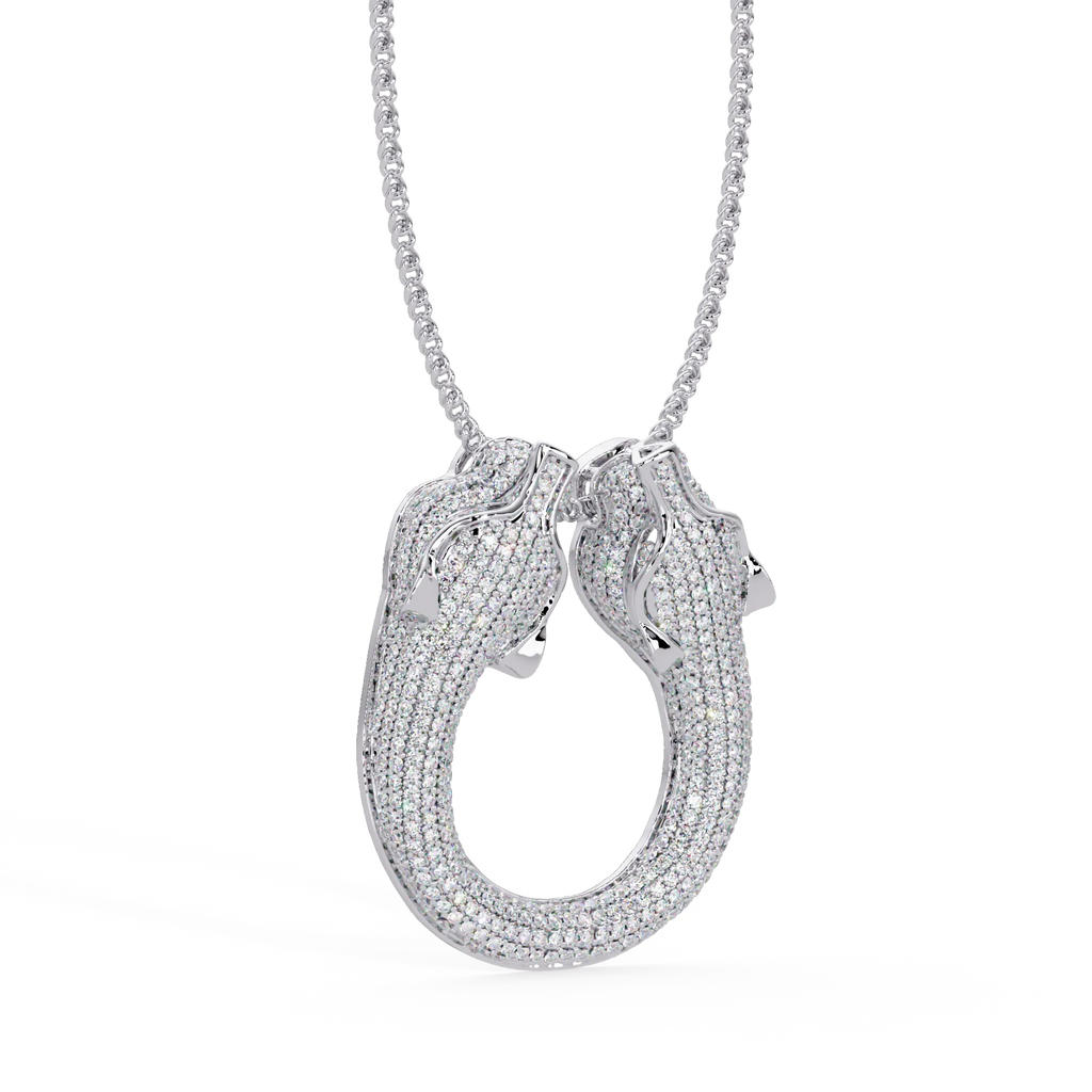 IGI Certified - .911 Ct. Lab Grown Diamond (VS/E-F) The Midnight Panther Pendant