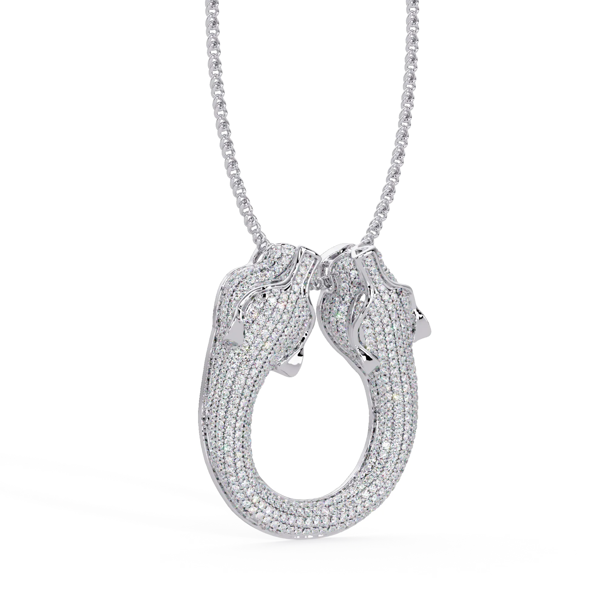 IGI Certified - .911 Ct. Lab Grown Diamond (VS/E-F) The Midnight Panther Pendant
