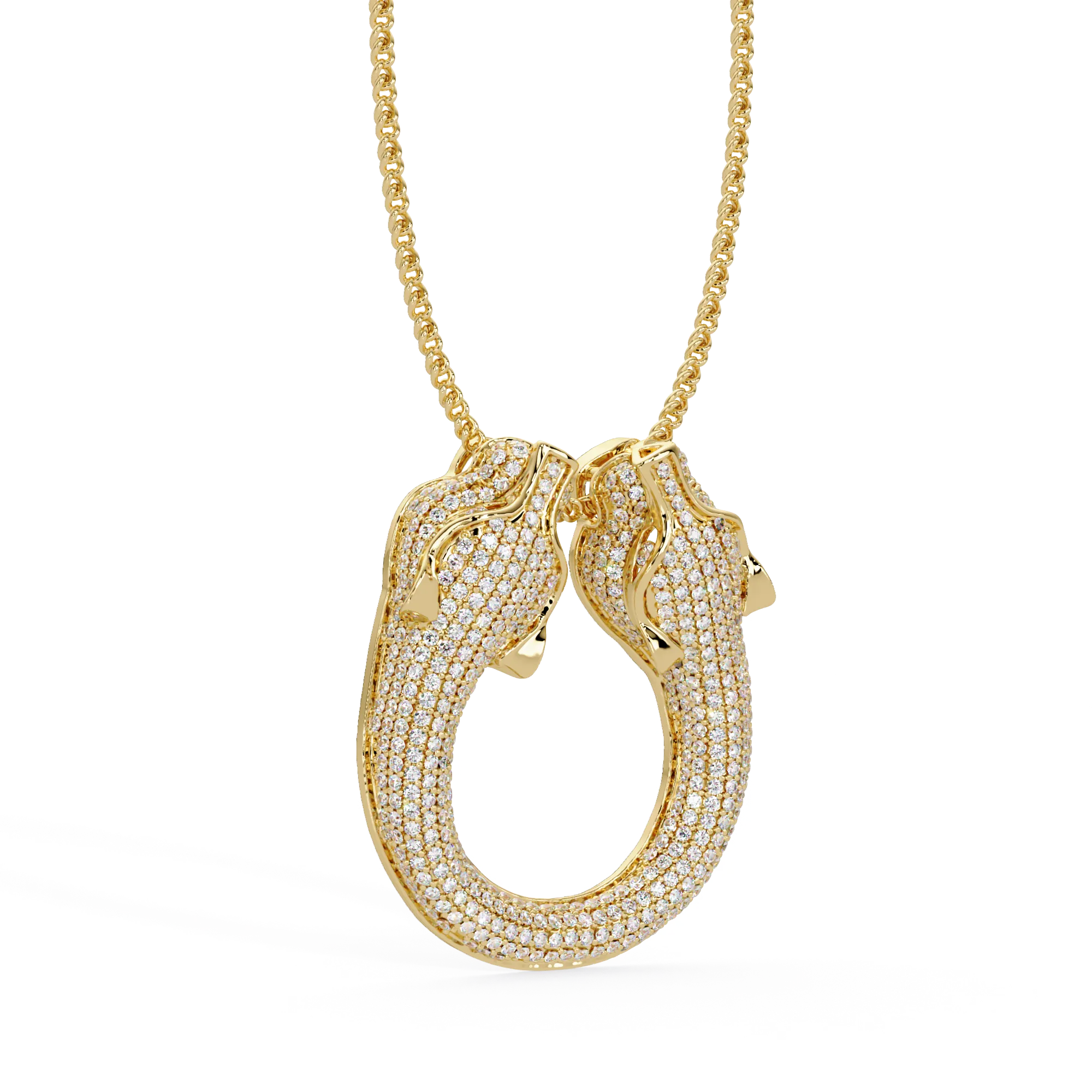 IGI Certified - .911 Ct. Lab Grown Diamond (VS/E-F) The Midnight Panther Pendant