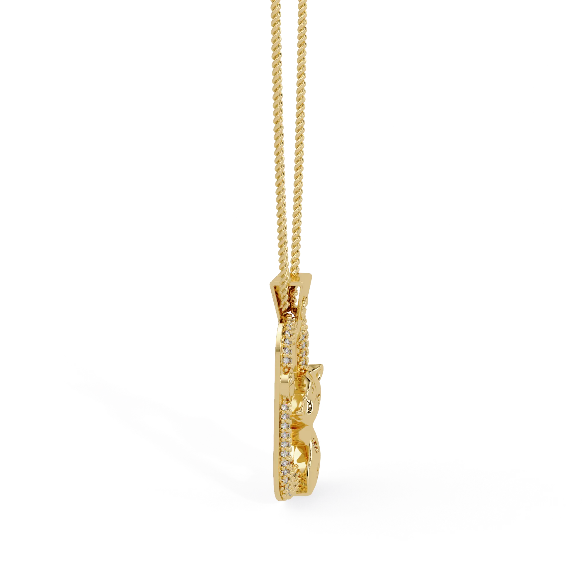 IGI Certified - 0.35 Ct. Lab Grown Diamond (VS/E-F) The "Screw-Top" Panther Frame Pendant