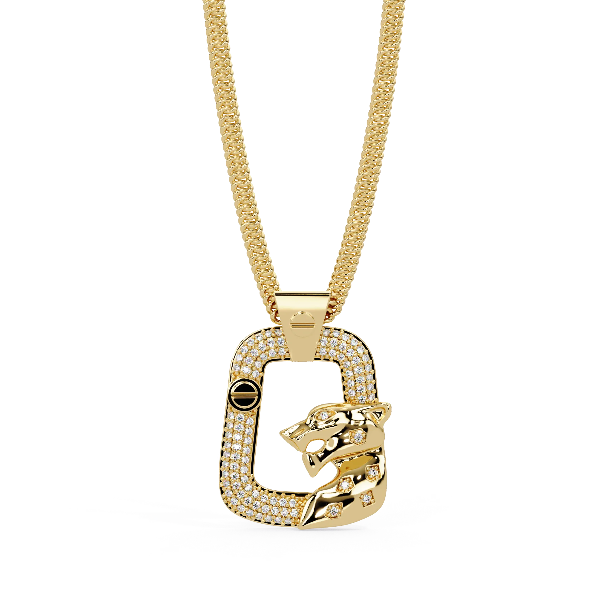 IGI Certified - 0.35 Ct. Lab Grown Diamond (VS/E-F) The "Screw-Top" Panther Frame Pendant