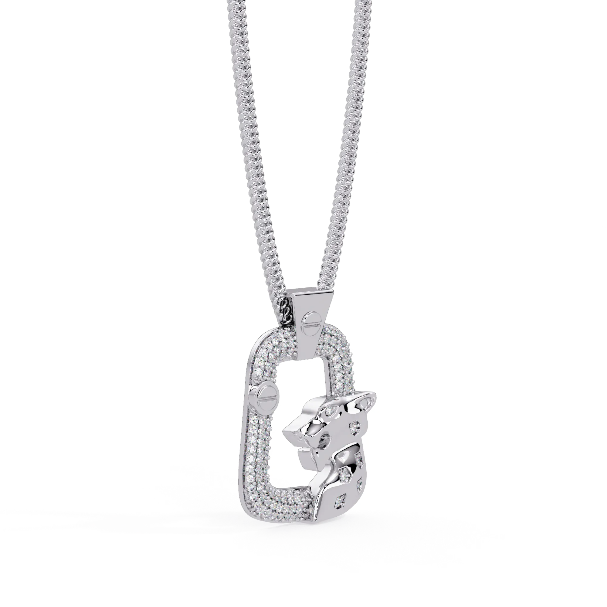 IGI Certified - 0.35 Ct. Lab Grown Diamond (VS/E-F) The "Screw-Top" Panther Frame Pendant