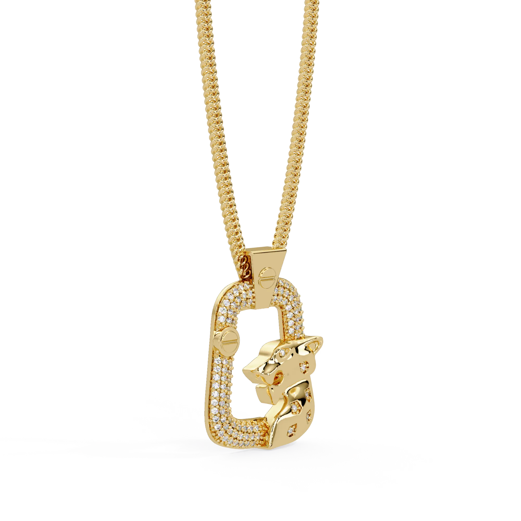IGI Certified - 0.35 Ct. Lab Grown Diamond (VS/E-F) The "Screw-Top" Panther Frame Pendant