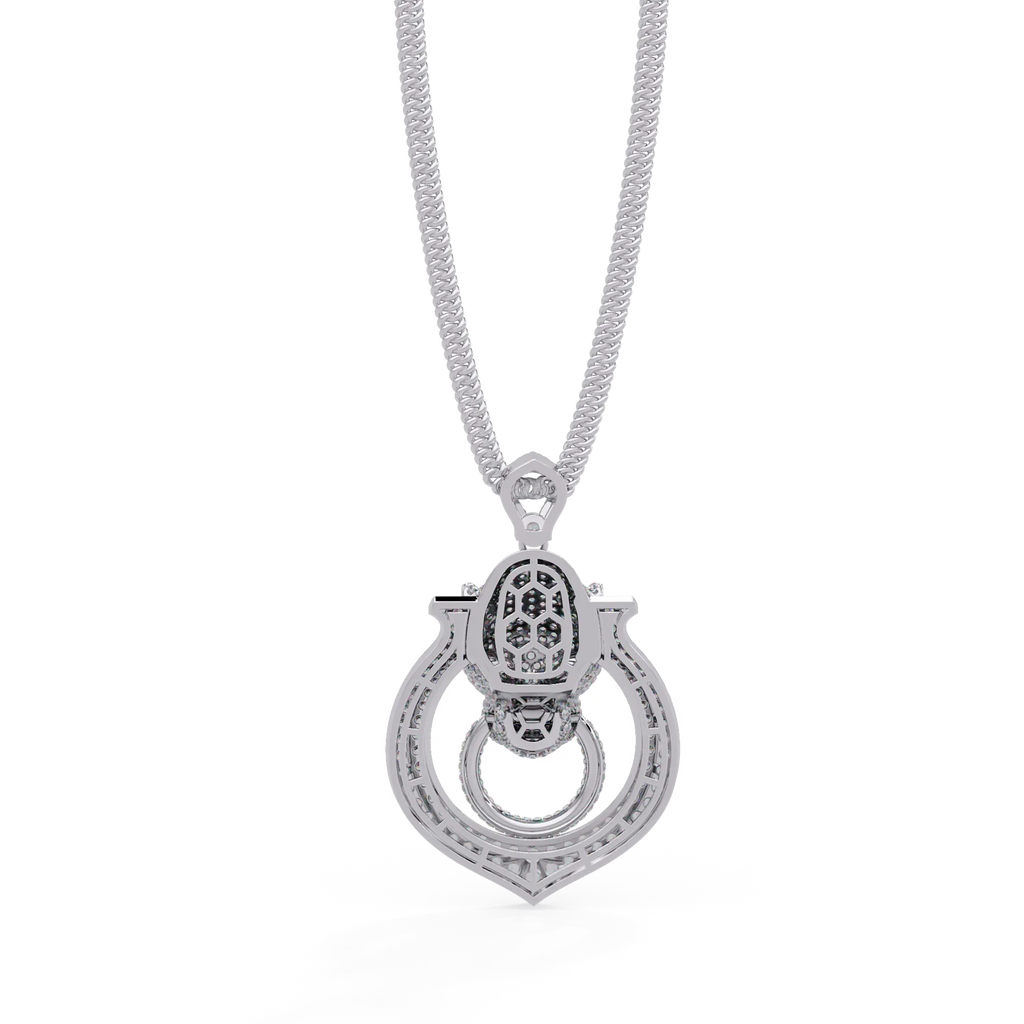 IGI Certified - 3.51 Ct. Lab Grown Diamond (VS/E-F) The Royal Blue Panther Shield Pendant