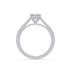 IGI Certified - 1 Ct.Lab Grown Diamond (VS/E-F) Oval Solitaire Ring - 925 Sterling Silver