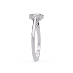 IGI Certified - 1 Ct.Lab Grown Diamond (VS/E-F) Oval Solitaire Ring - 925 Sterling Silver