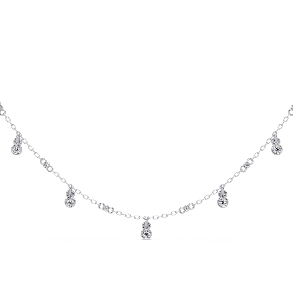 IGI Certified - 1/2 Ct. Lab Grown Diamond (VS/E-F) Dainty Diamond Droplet Necklace