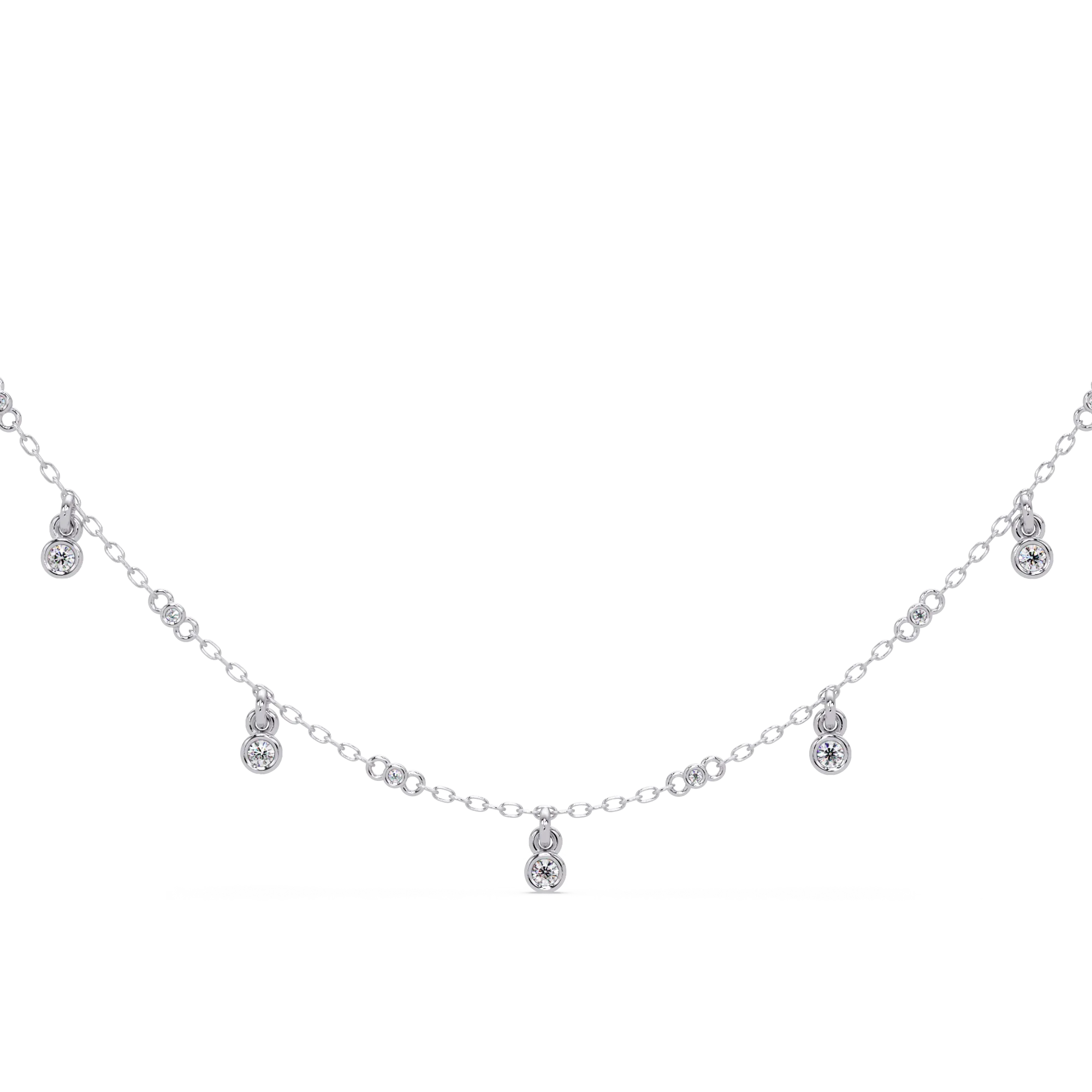 Dainty Diamond Droplet Necklace