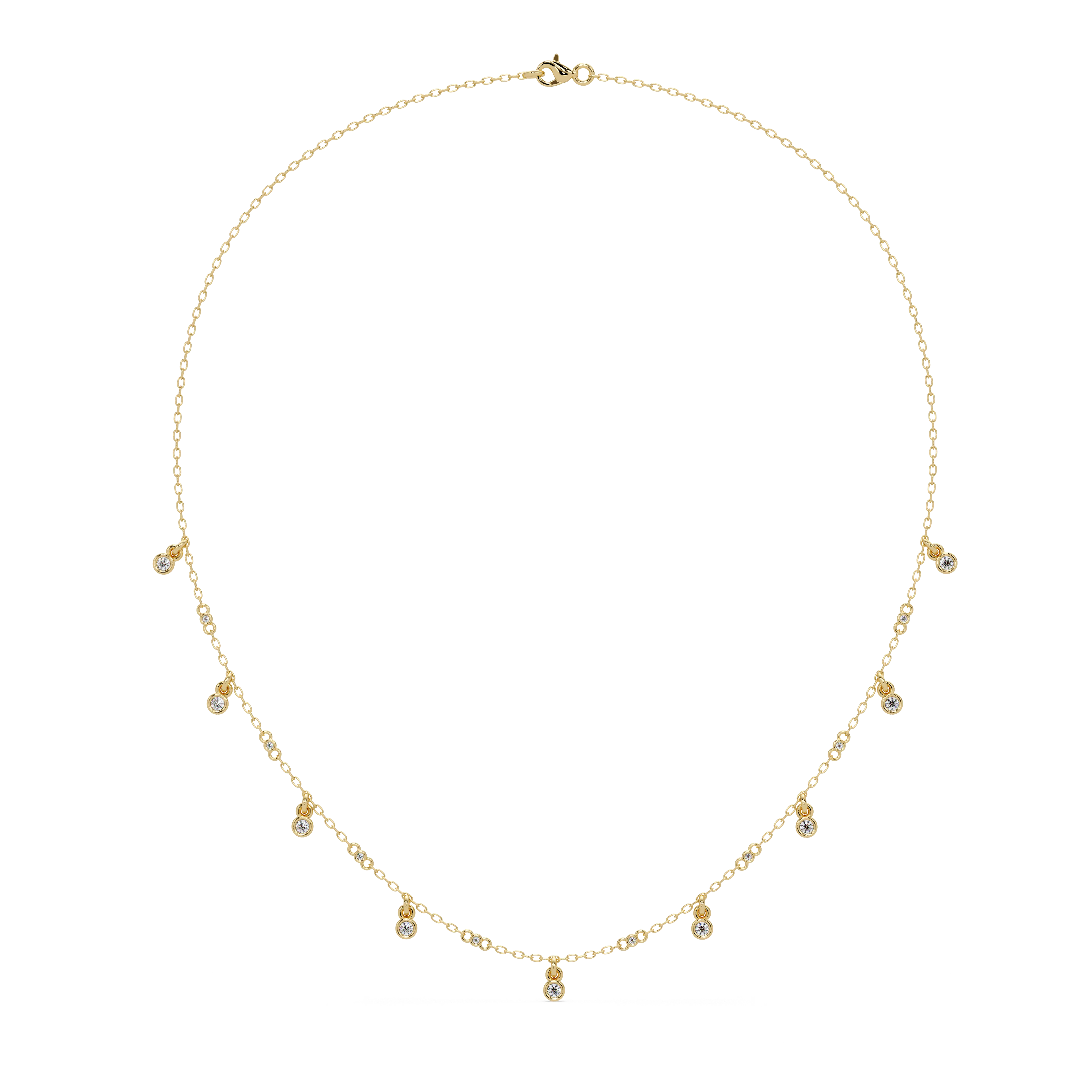 Dainty Diamond Droplet Necklace