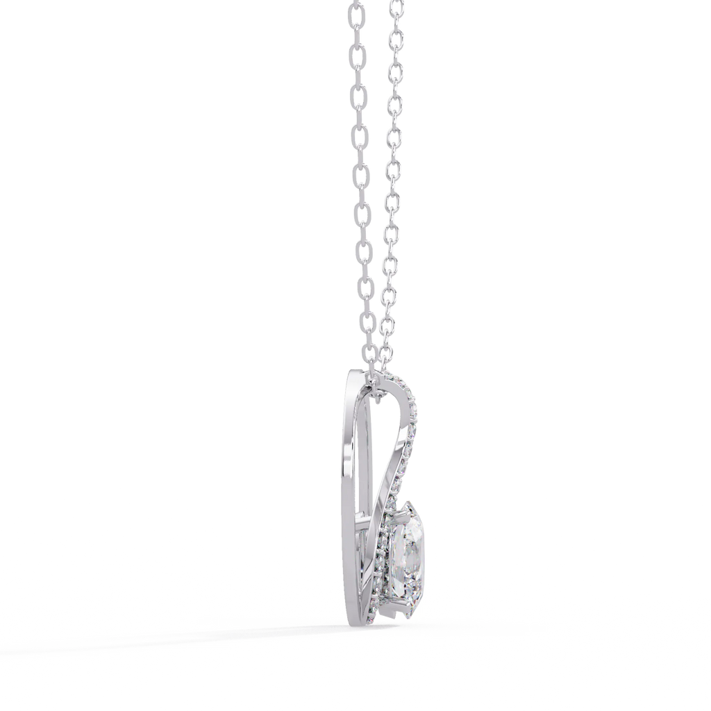 IGI Certified - 1.33 Ct. Lab Grown Diamond (VS/E-F) Eternal Radiance Twisted Oval Diamond Pendant
