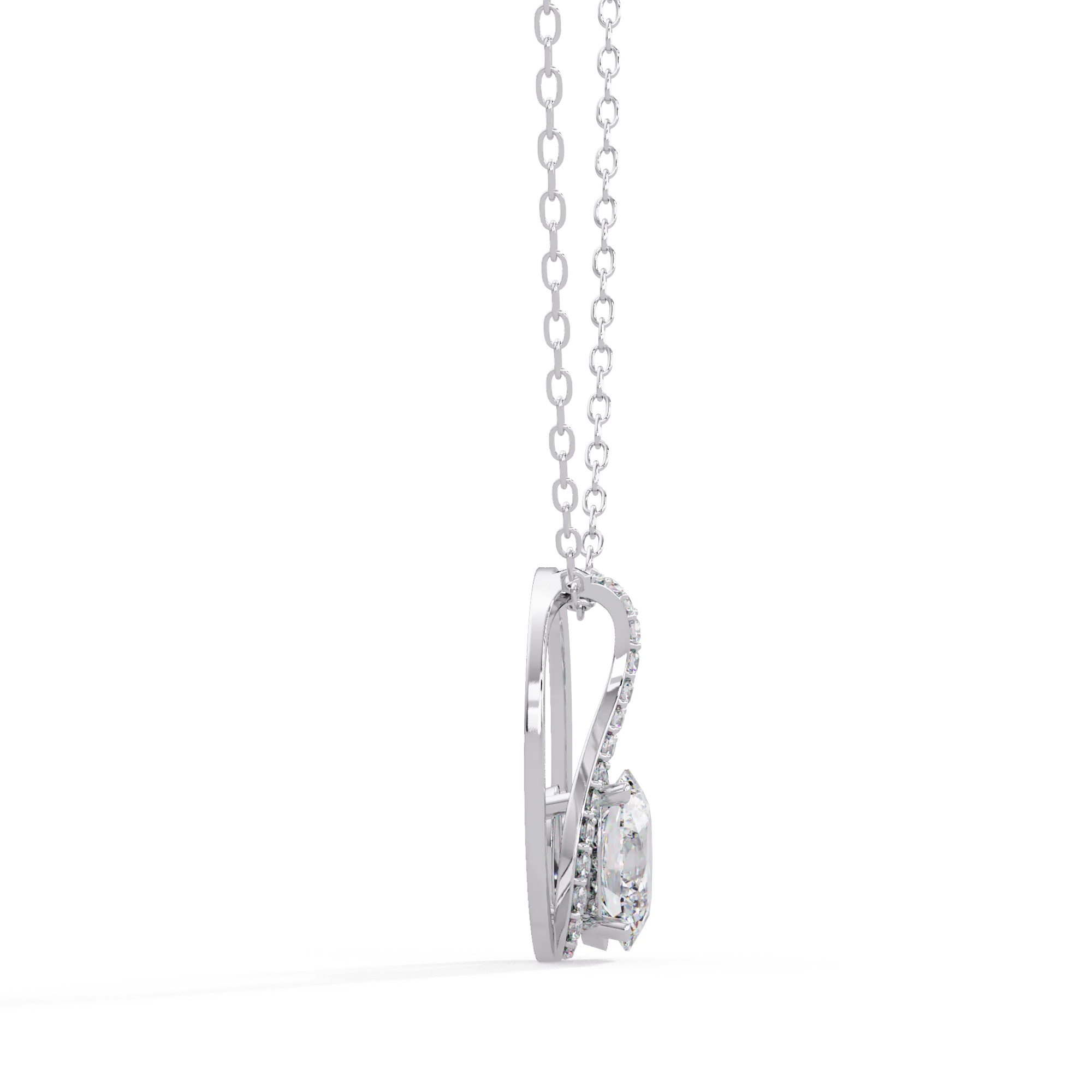 IGI Certified - 1.33 Ct. Lab Grown Diamond (VS/E-F) Eternal Radiance Twisted Oval Diamond Pendant