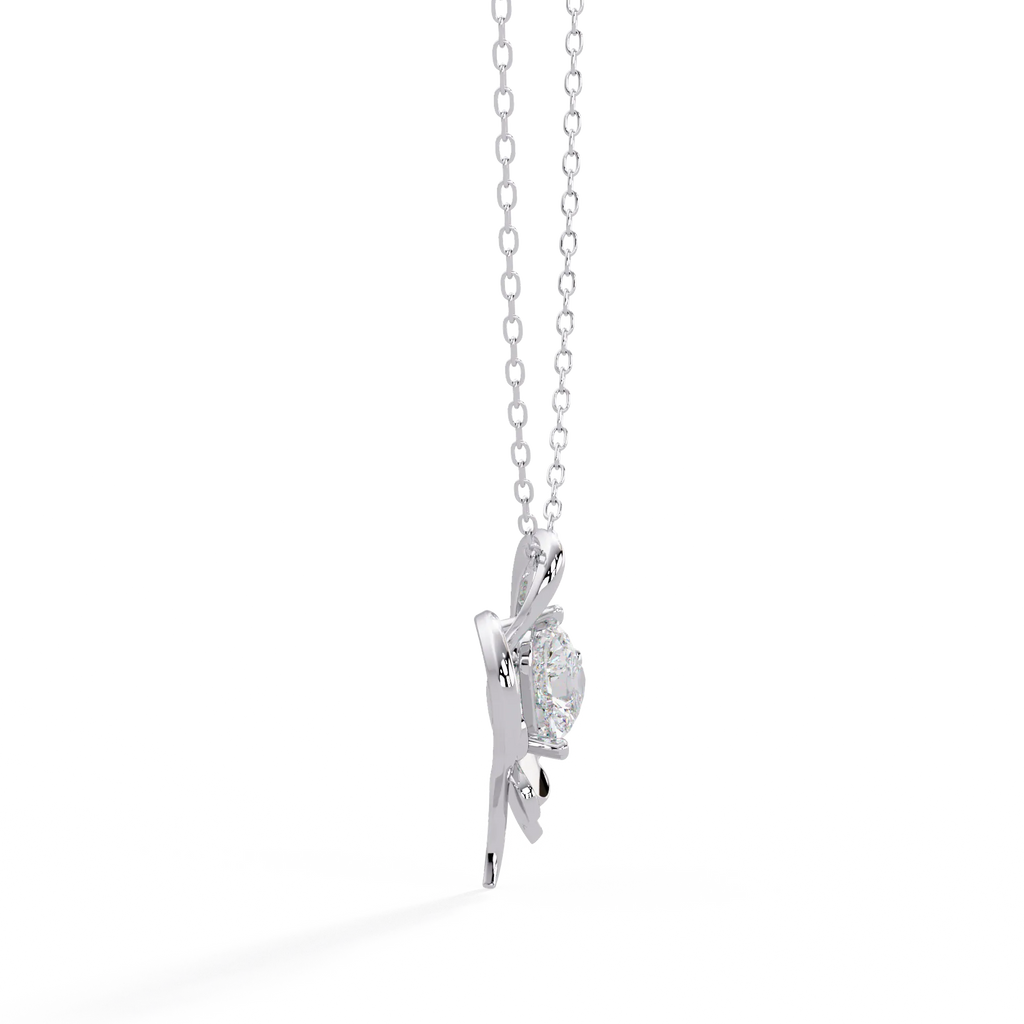 IGI Certified - 1.09 Ct. Lab Grown Diamond (VS/E-F) Enchanted Clover Heart Diamond Love Pendant