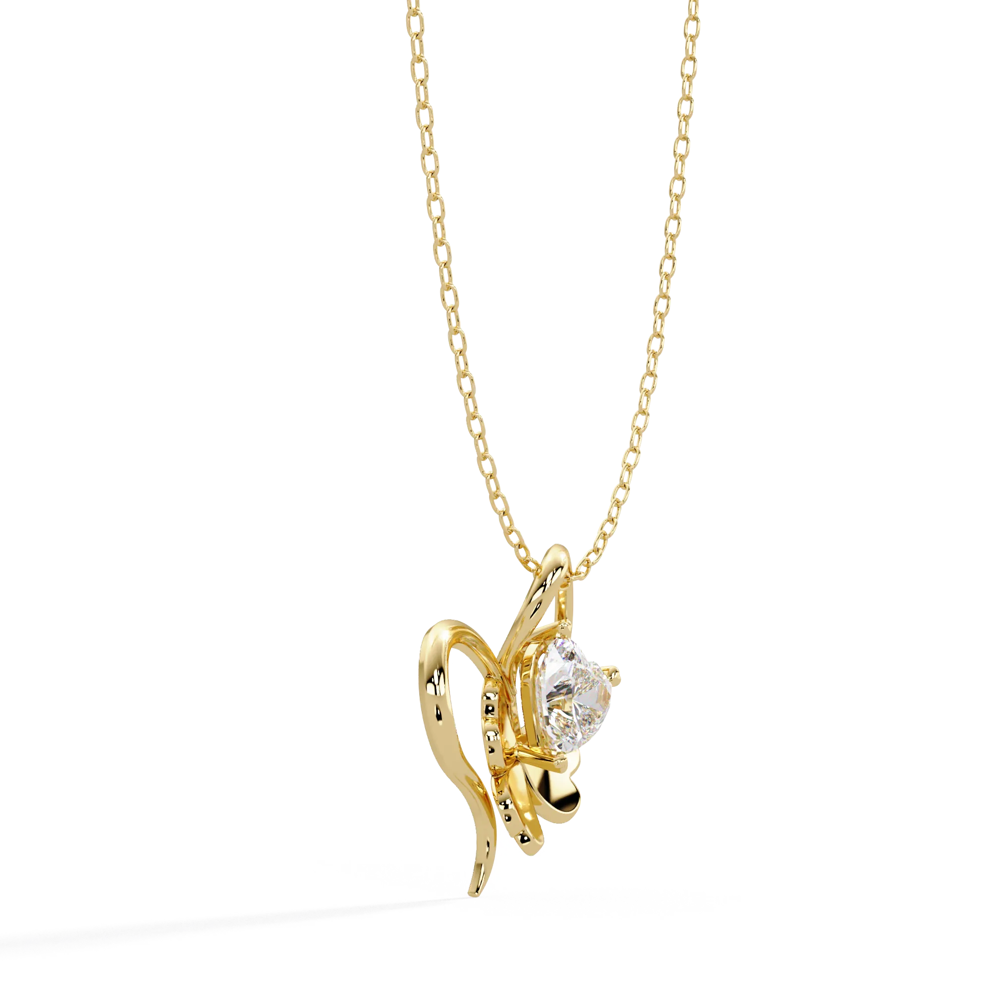 IGI Certified - 1.09 Ct. Lab Grown Diamond (VS/E-F) Enchanted Clover Heart Diamond Love Pendant