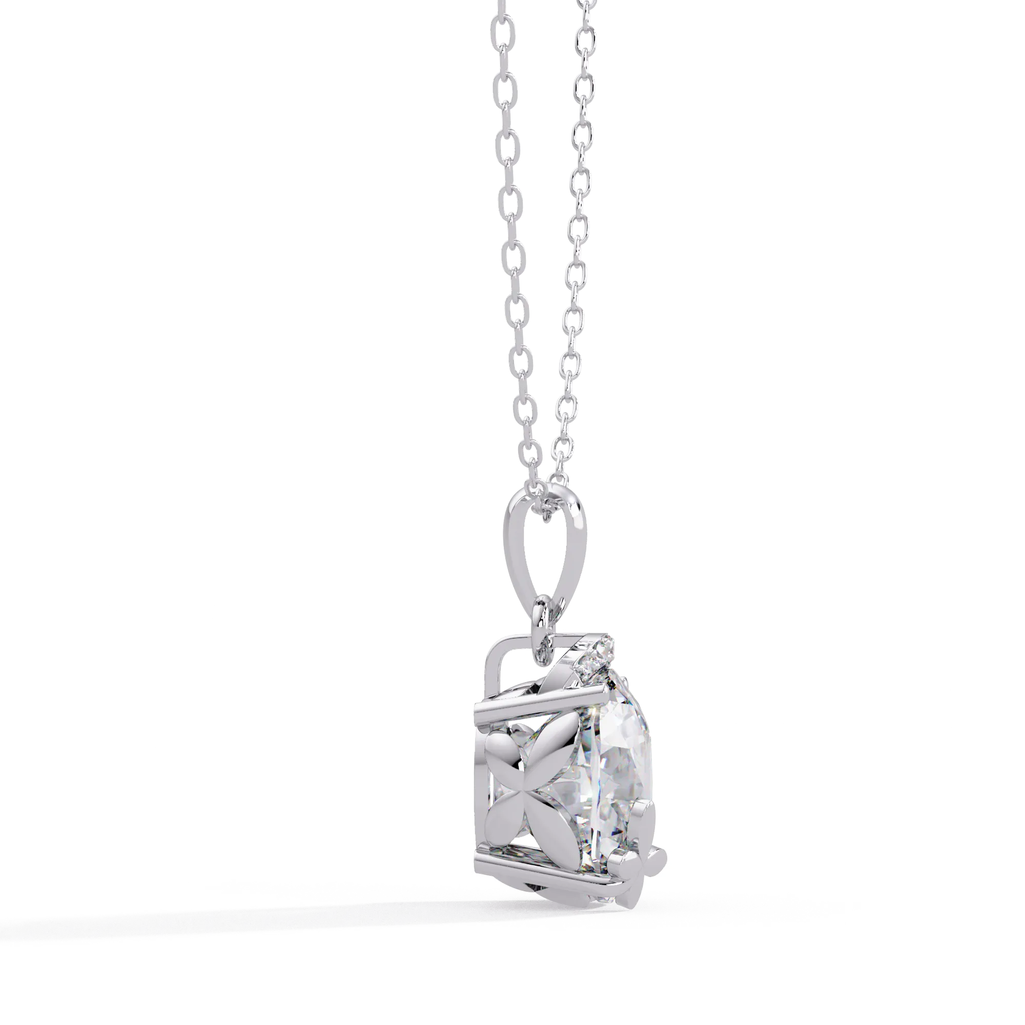 IGI Certified - 7.24 Ct. Lab Grown Diamond (VS/E-F) Royal Brilliance Cushion Cut Solitaire Pendant
