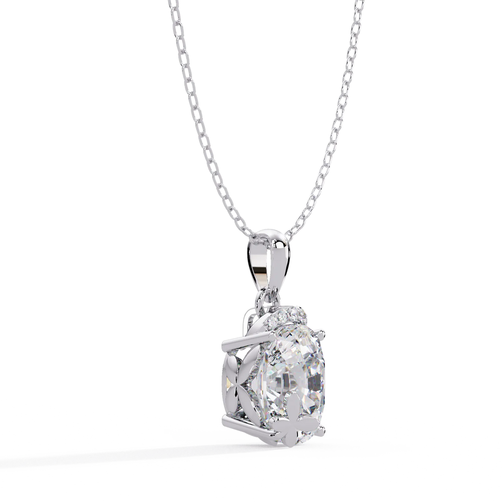 IGI Certified - 7.24 Ct. Lab Grown Diamond (VS/E-F) Royal Brilliance Cushion Cut Solitaire Pendant
