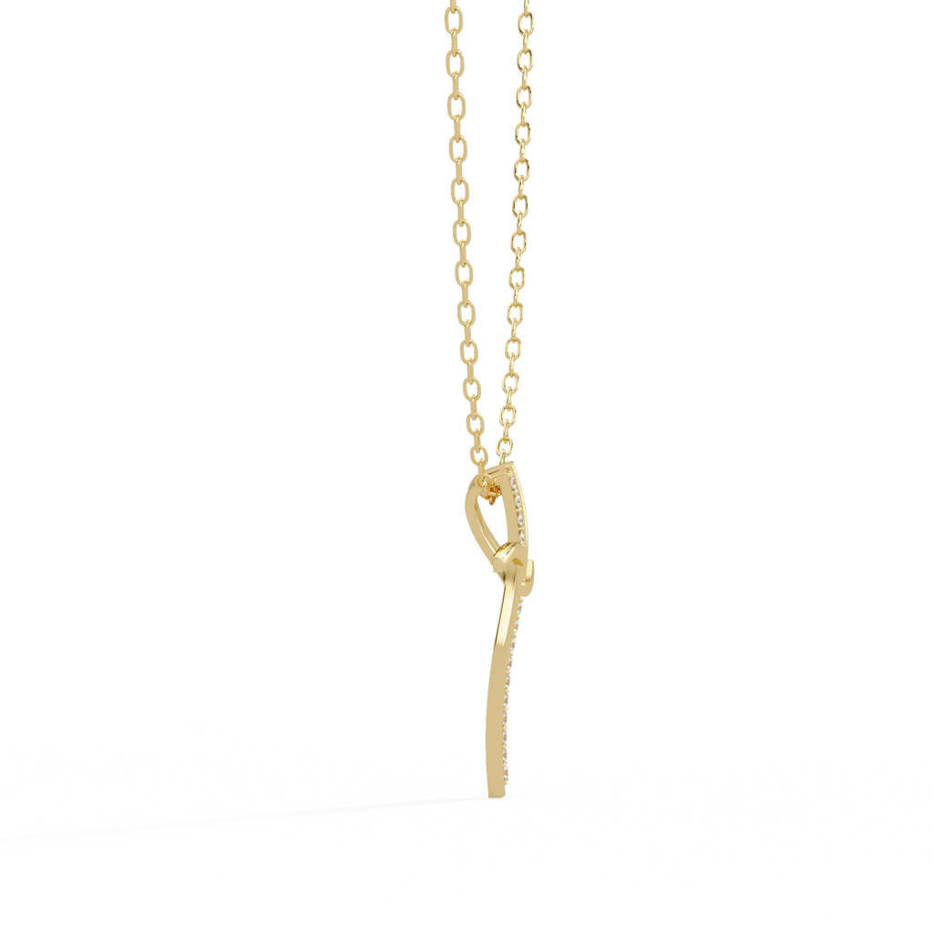 IGI Certified - 0.82 Ct. Lab Grown Diamond (VS/E-F) Divine Grace Diamond Cross Pendant