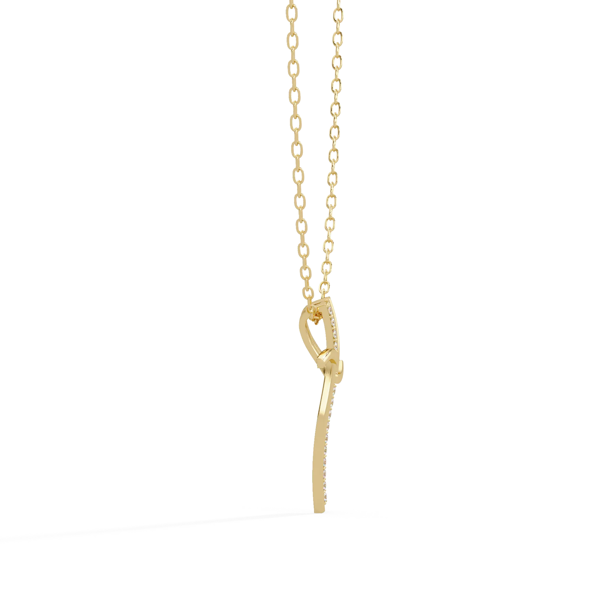 IGI Certified - 0.82 Ct. Lab Grown Diamond (VS/E-F) Divine Grace Diamond Cross Pendant