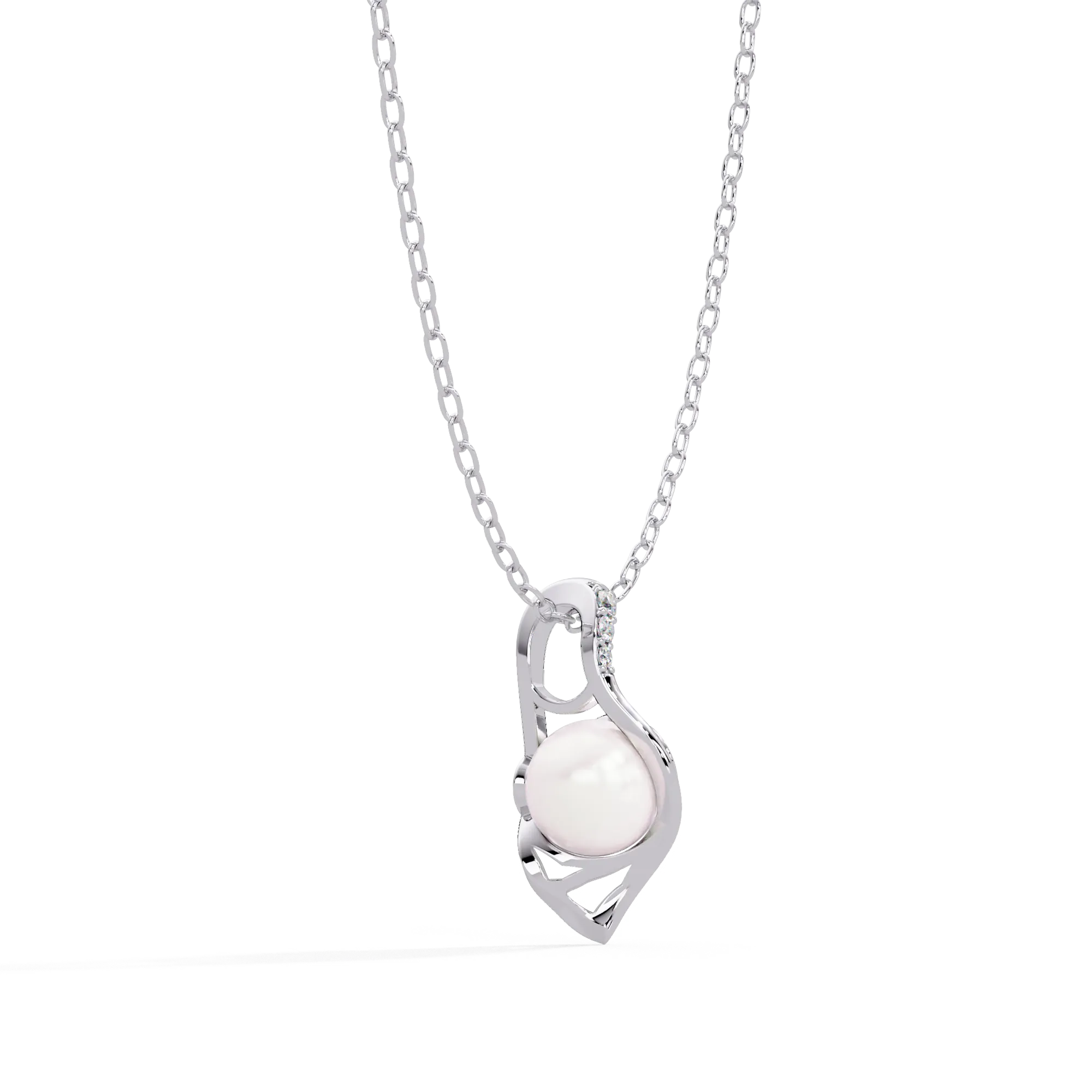 IGI Certified - 0.02 Ct. Lab Grown Diamond (VS/E-F) Infinity Love Knot Diamond Pendant
