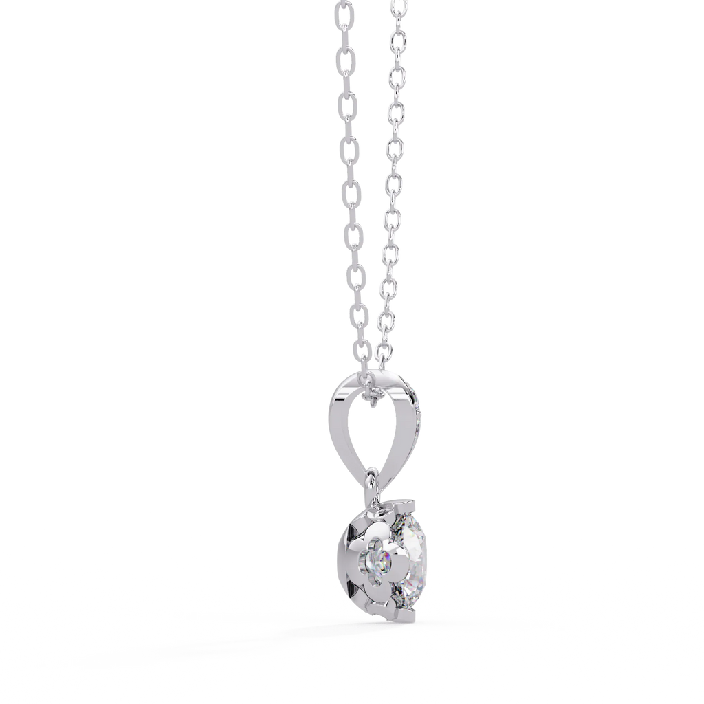 IGI Certified - 0.84 Ct. Lab Grown Diamond (VS/E-F) Timeless Elegance Round Brilliant Diamond Pendant
